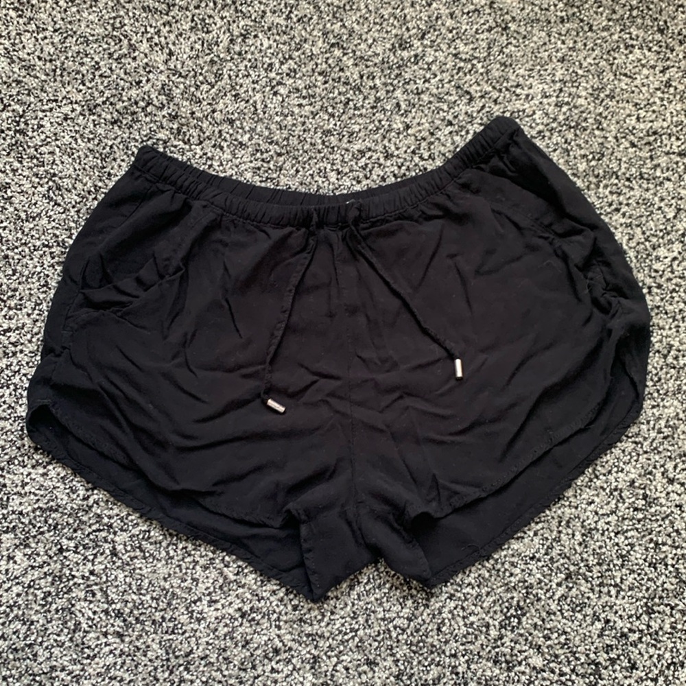 Black Viscose Shorts - Picture 2 of 6